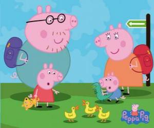 Rook Wasserette Maak plaats Peppa Pig and her family puzzle & printable jigsaw