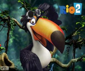 Rafael The Toucan Puzzle Printable Jigsaw