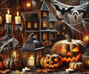 Halloween scene puzzle