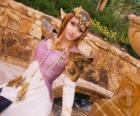 The beautiful Princess Zelda with a rose in hand