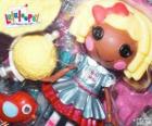 Dot Starlight from Lalaloopsy with her pet, a bird