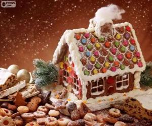 Sweet and pretty a gingerbread house puzzle