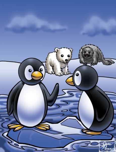 Penguins and seal at the pole puzzle