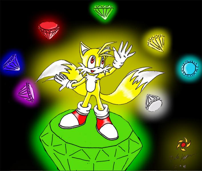 it's tails when he is super puzzle