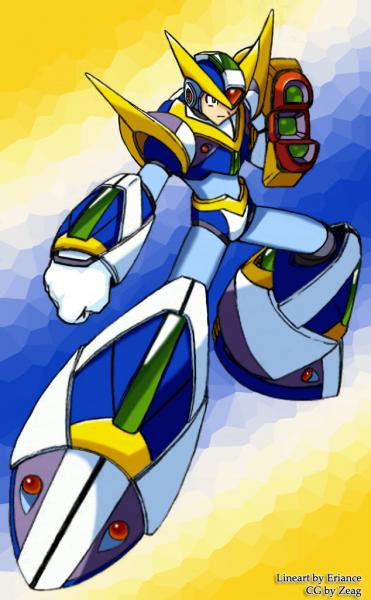 megaman x in his new armor puzzle