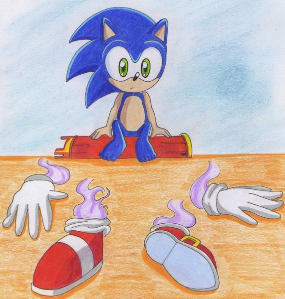 its sonic turned into a baby puzzle