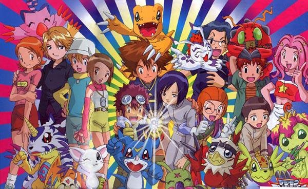 All of the digidestined with their digimon after the won all those battles puzzle