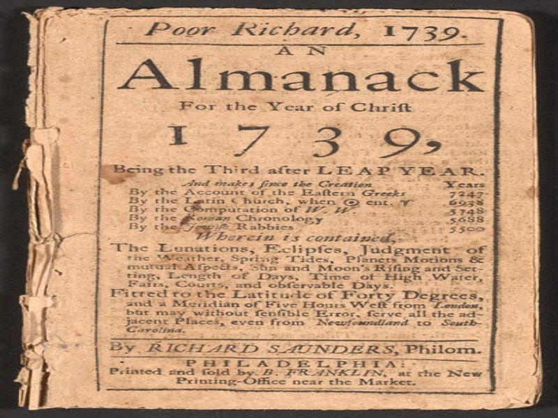 Poor Richard's Alamanack  puzzle