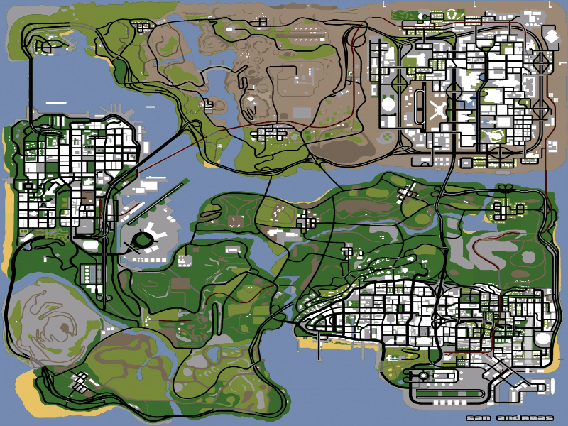 San Andreas Map  puzzle