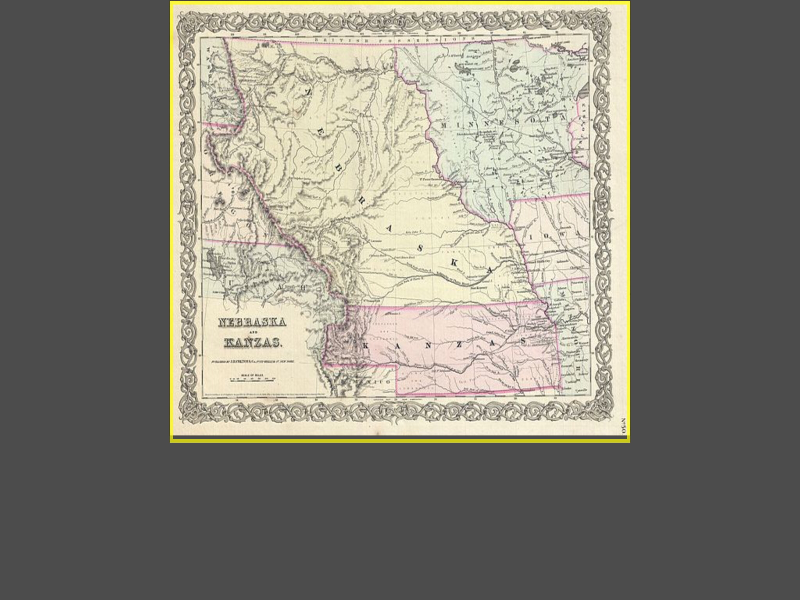 1855 Colton Map of Kansas and Nebraska (first edition) puzzle