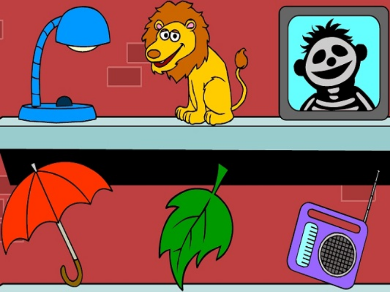 lamp lion xray umbrella leaf radio puzzle