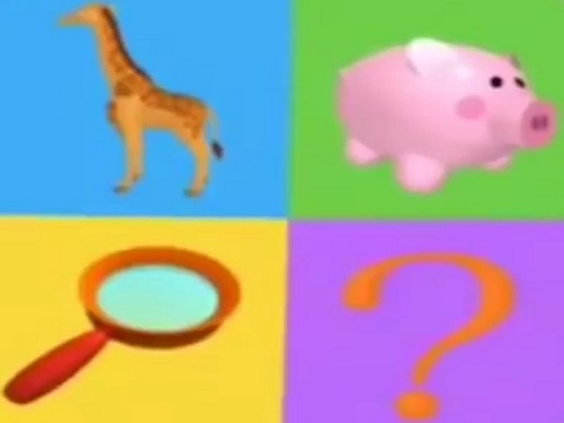 giraffe piggy bank magnifying glass mystery mouseketool puzzle