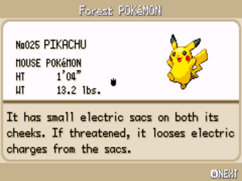 Pokémon: Pikachu Pokédex puzzle