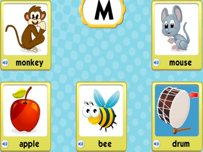 monkey mouse apple bee drum puzzle