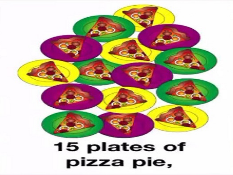 fifteen plates of pizza pie puzzle