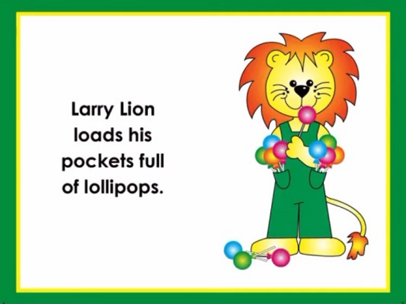 larry lion loads his pocket full of lollipops puzzle