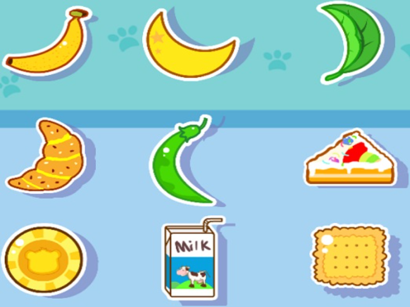 banana moon leaf croissant pea cake coin milk biscuit puzzle