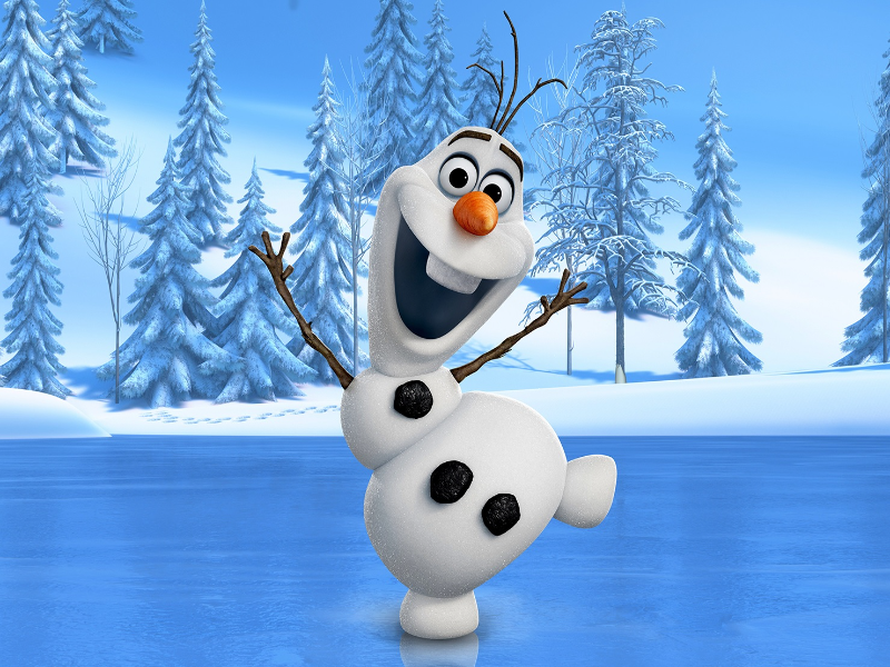 Olaf on Ice puzzle