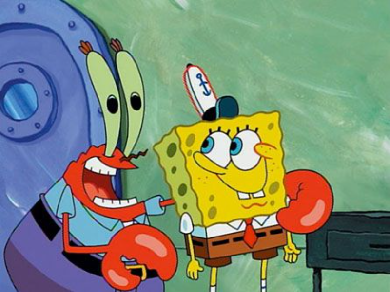 father Mr krabs and son spongebob puzzle