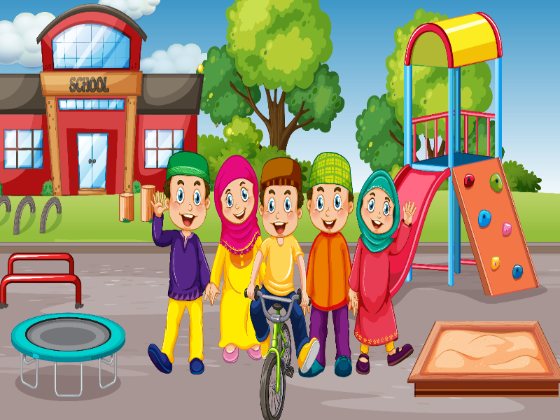 Muslim Kids at school puzzle