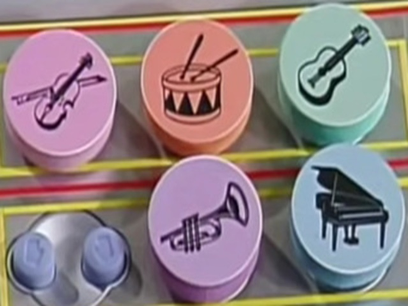 musical instruments push button puzzle